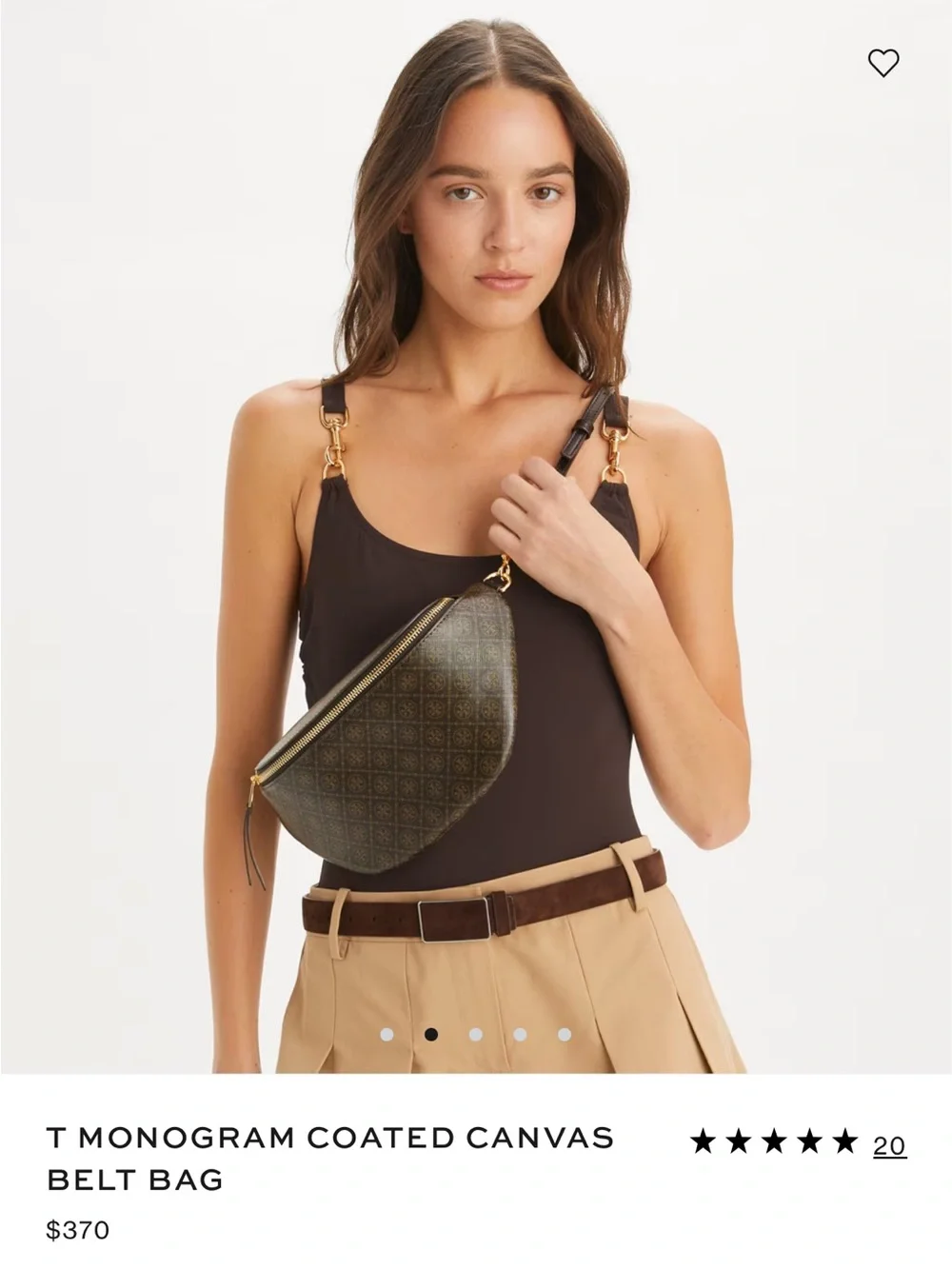 Tory Burch T-Monogram Coated Canvas Belt Bag